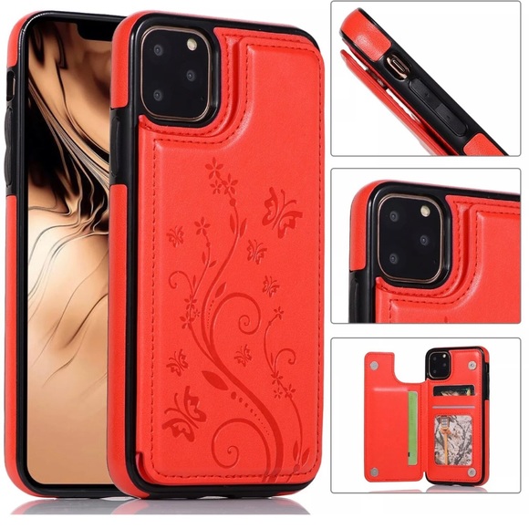 Leather Card Holder Wallet Case for iPhone 13 Pro - Picture 2 of 3